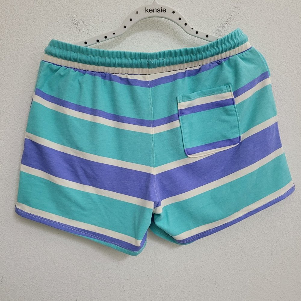 WILDFOX Ladies Sweatshirt & Short Lounge Set Wear Blue Stripe Coord Set Small - Picture 8 of 10
